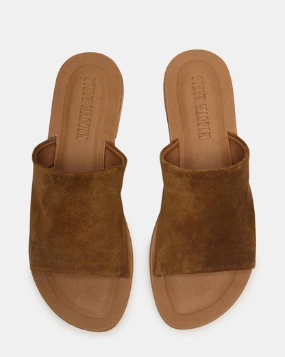 KIPP Chestnut Suede Slide Women's Sandal | Steve Madden