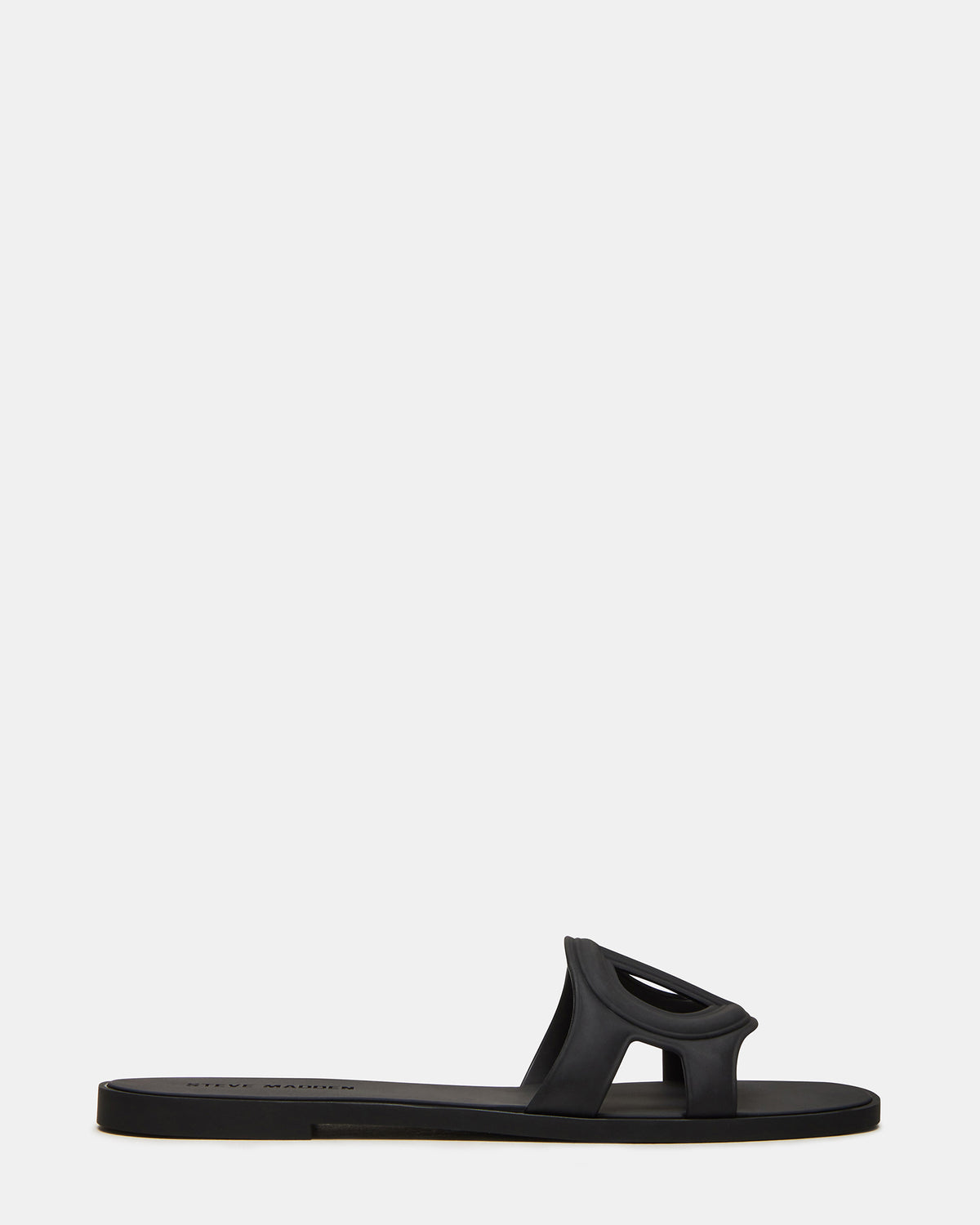 JELLIE Black Women's Square Toe Slide Sandal | Steve Madden