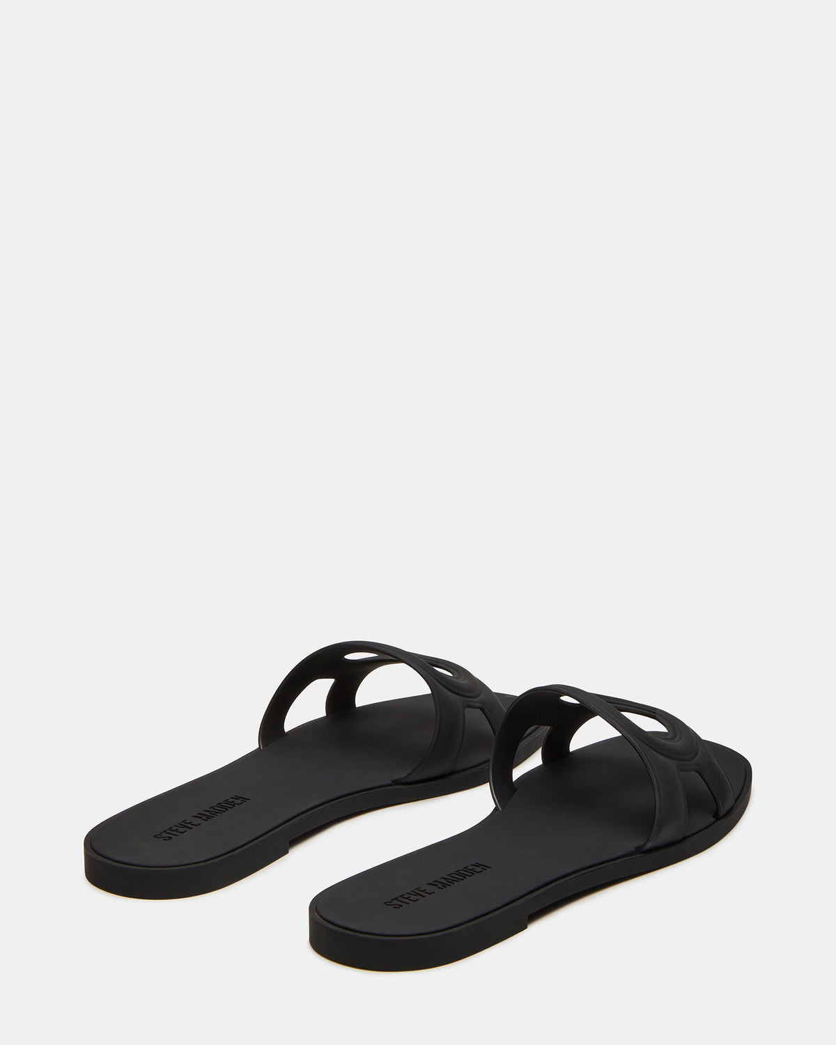 JELLIE Black Women's Square Toe Slide Sandal | Steve Madden