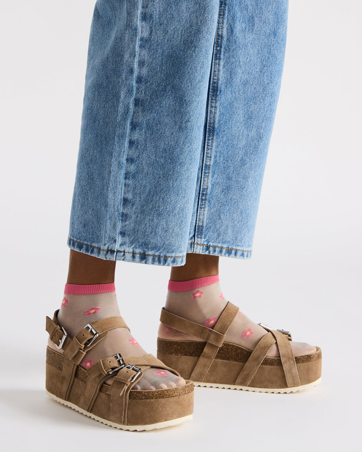 KIWI Taupe Suede Women's Strappy Platform Sandal | Steve Madden