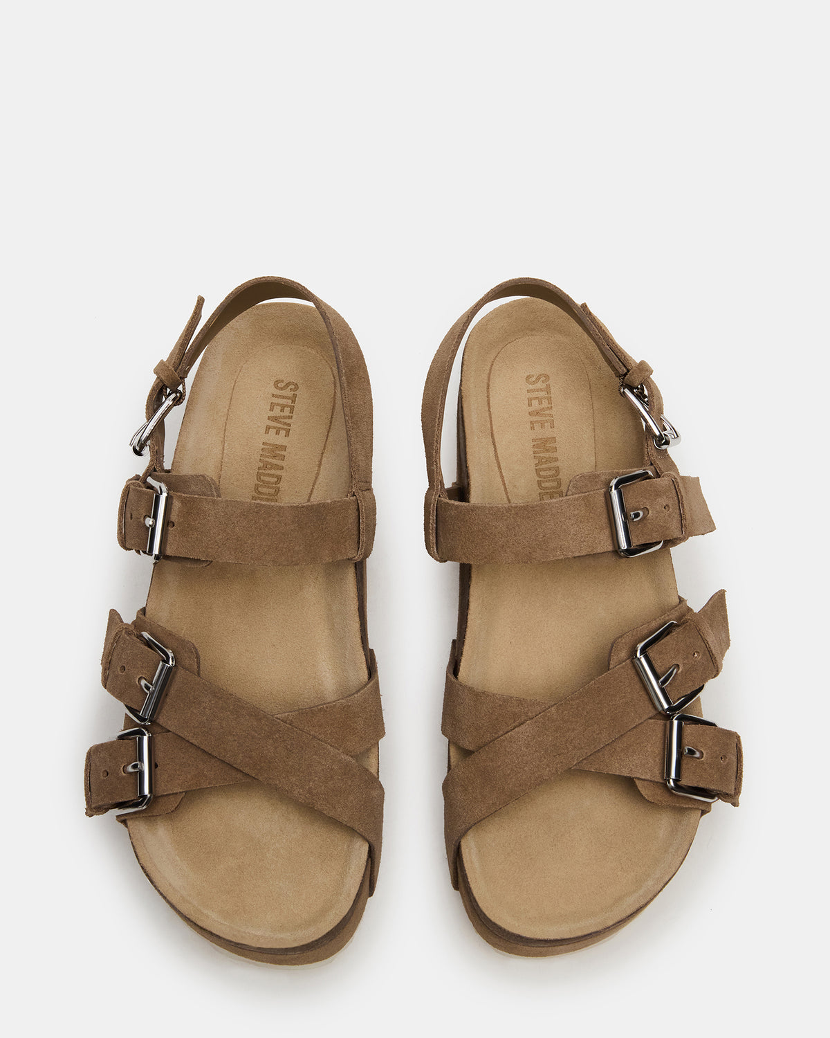 KIWI Taupe Suede Women's Strappy Platform Sandal | Steve Madden
