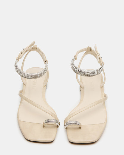 ODYSSEY-R Bone Crocodile Strappy Square-Toe Women Sandal | Steve Madden