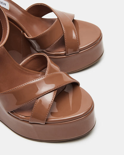PINNACLE Camel Patent Women's Platform Wedge Sandal | Steve Madden