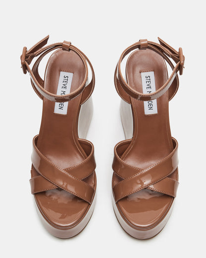 PINNACLE Camel Patent Women's Platform Wedge Sandal | Steve Madden