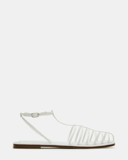 MARIN White Flat Strappy Fisherman Sandal | Steve Madden