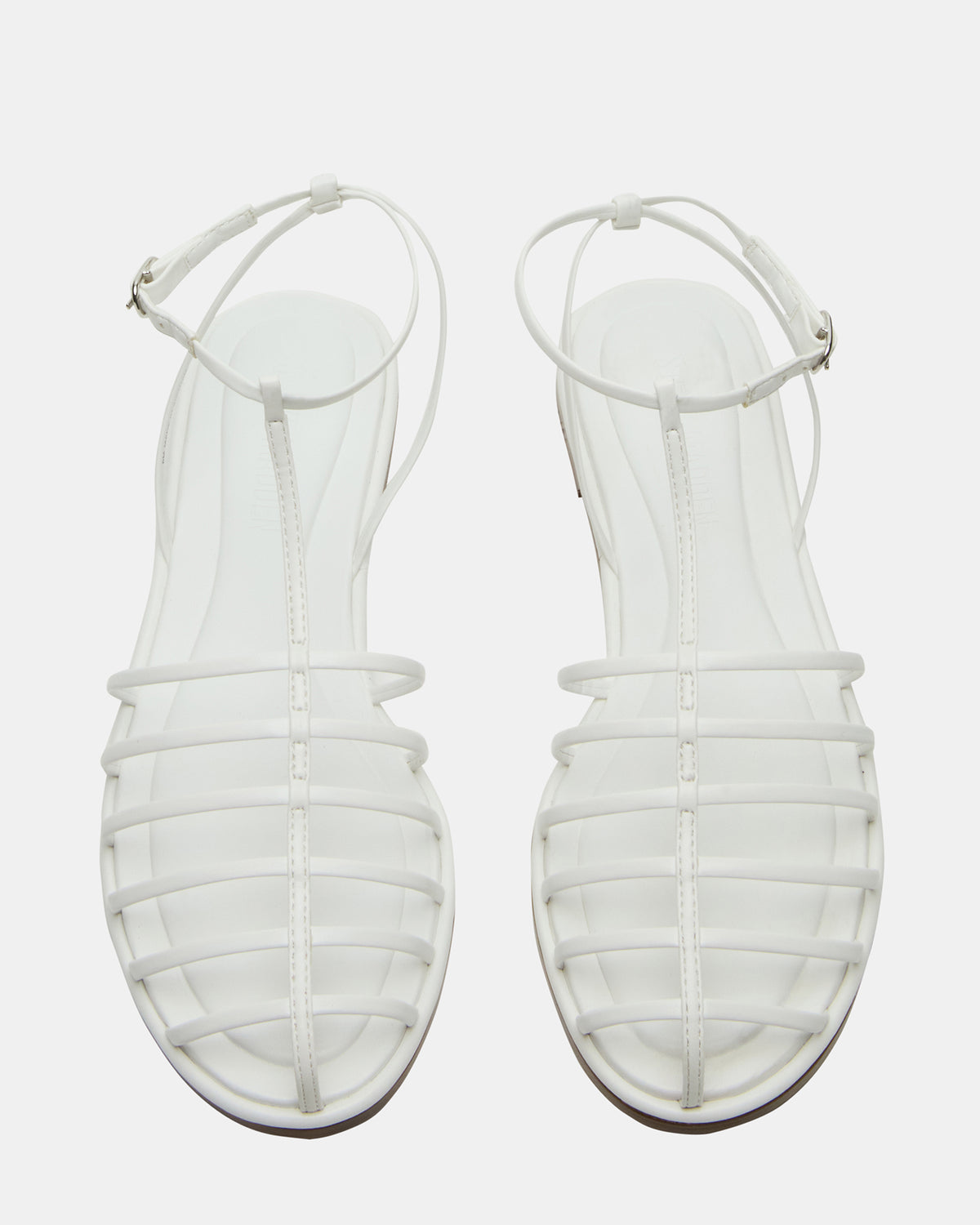 MARIN White Flat Strappy Fisherman Sandal | Steve Madden