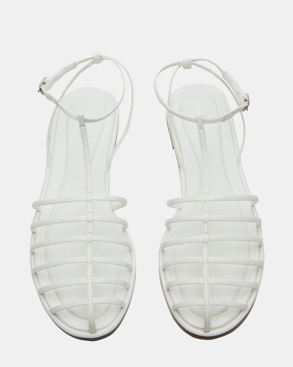 MARIN White Flat Strappy Fisherman Sandal | Steve Madden