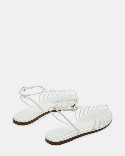 MARIN White Flat Strappy Fisherman Sandal | Steve Madden