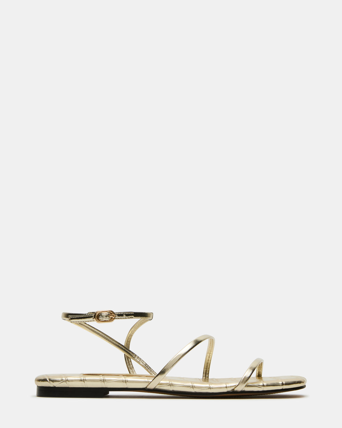 TANGO Gold Square-Toe Strappy Women's Sandal | Steve Madden