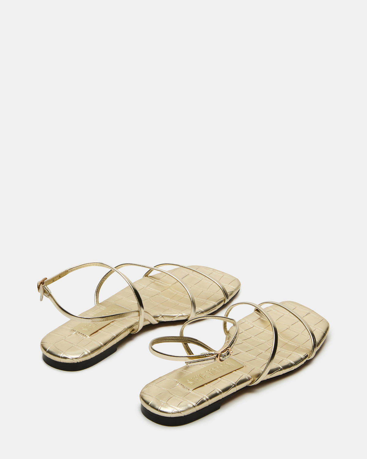 TANGO Gold Square-Toe Strappy Women's Sandal | Steve Madden