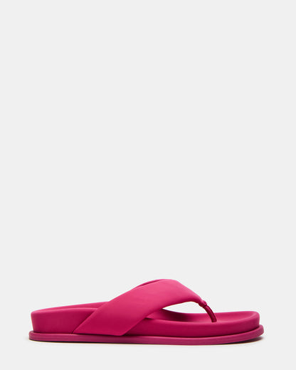 ZINNIA Pink Women's Thong Footbed Sandal | Steve Madden