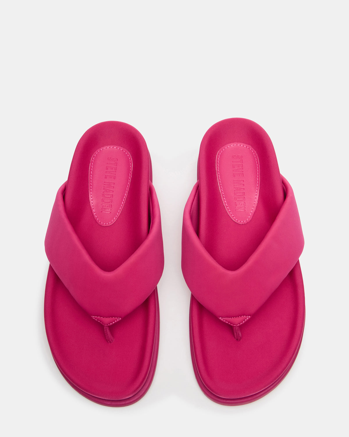 ZINNIA Pink Women's Thong Footbed Sandal | Steve Madden
