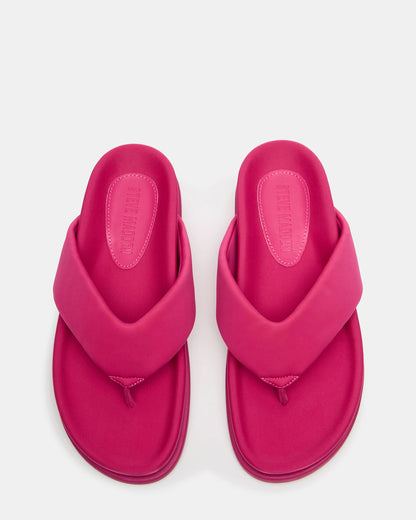 ZINNIA Pink Women's Thong Footbed Sandal | Steve Madden