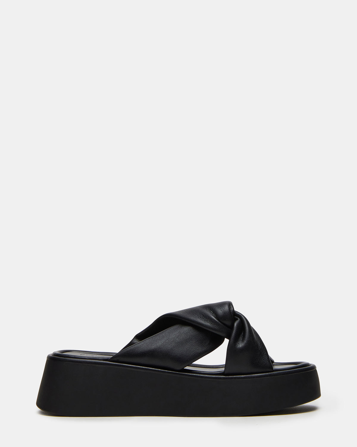 CYRIX Black Women's Platform Slide Sandal | Steve Madden