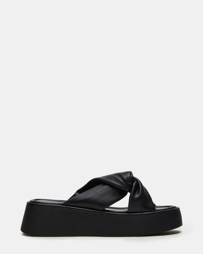 CYRIX Black Women's Platform Slide Sandal | Steve Madden
