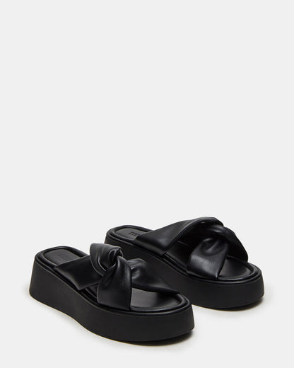 CYRIX Black Women's Platform Slide Sandal | Steve Madden