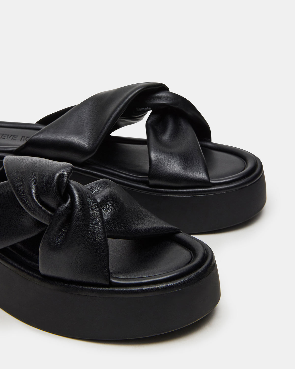 CYRIX Black Women's Platform Slide Sandal | Steve Madden