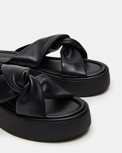CYRIX Black Women's Platform Slide Sandal | Steve Madden