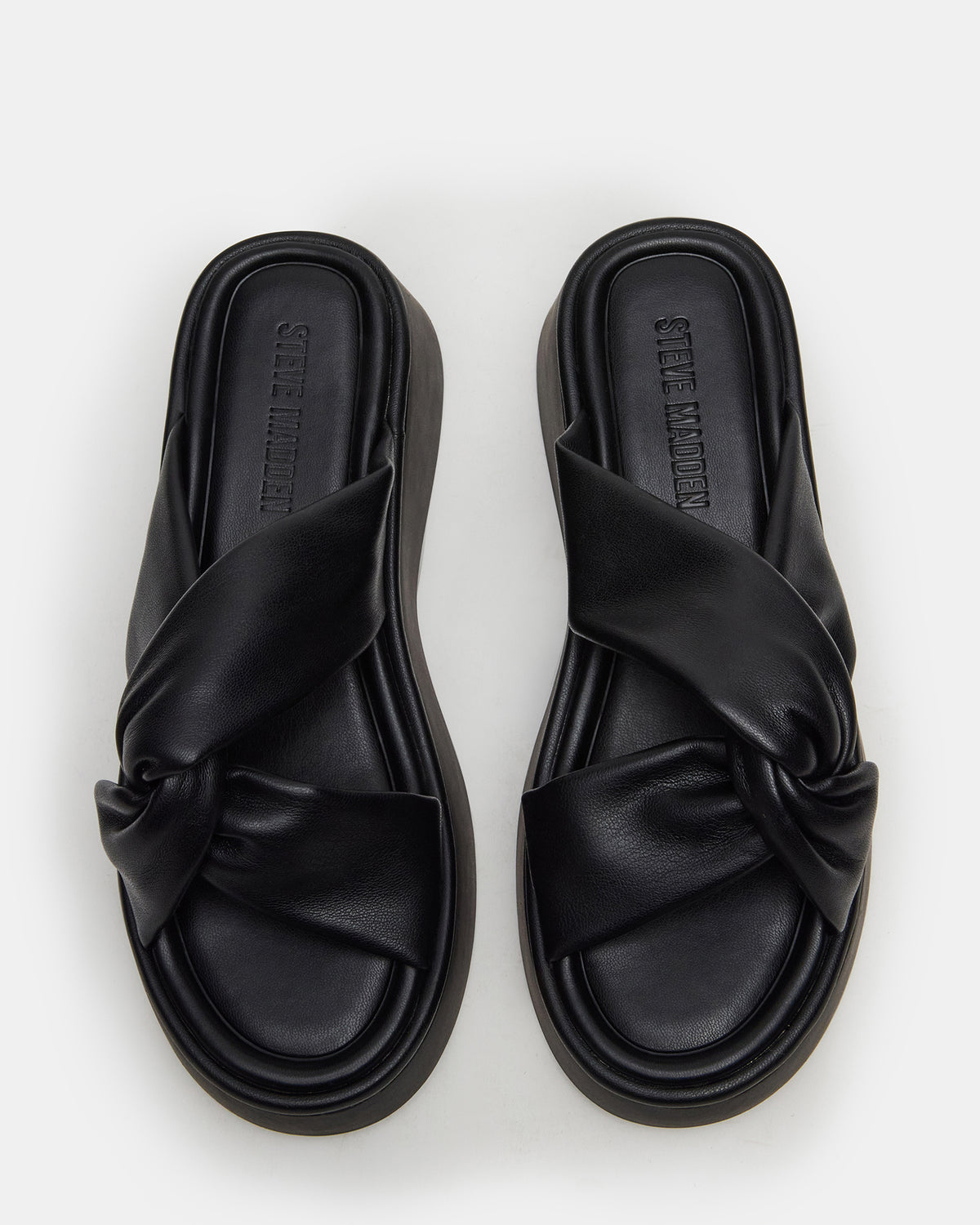 CYRIX Black Women's Platform Slide Sandal | Steve Madden