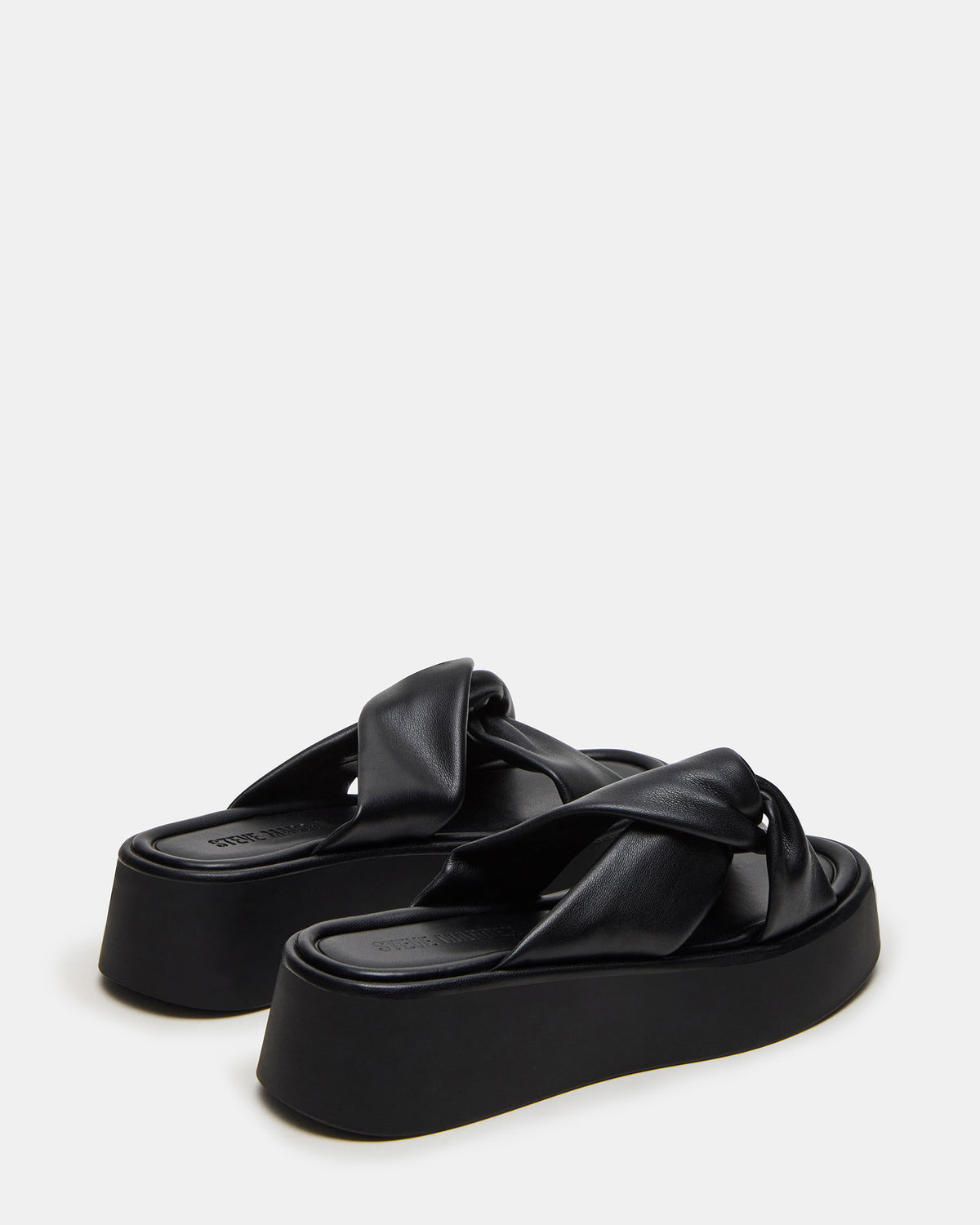 CYRIX Black Women's Platform Slide Sandal | Steve Madden