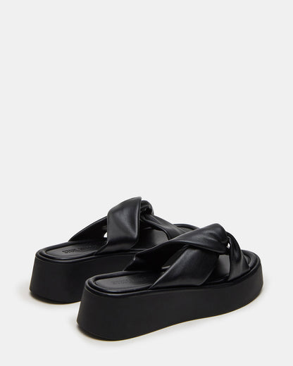 CYRIX Black Women's Platform Slide Sandal | Steve Madden