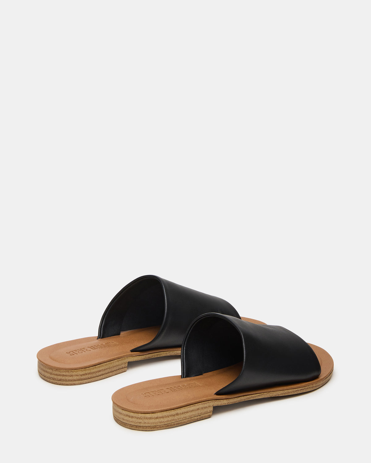 KIPP Black Leather Slide Women's Sandal | Steve Madden