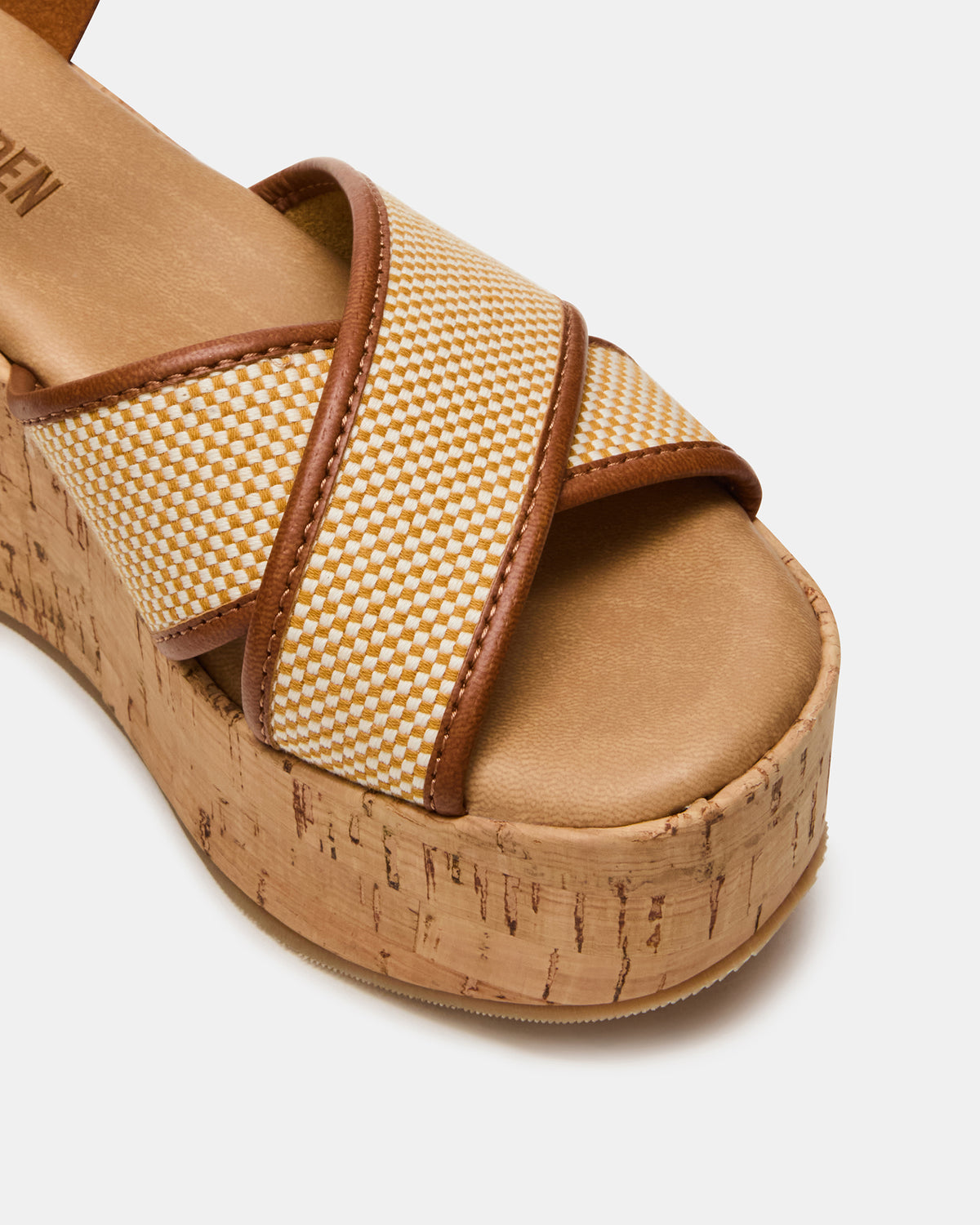 JETSET Brown Multi Platform Wedge Women's Sandal | Steve Madden