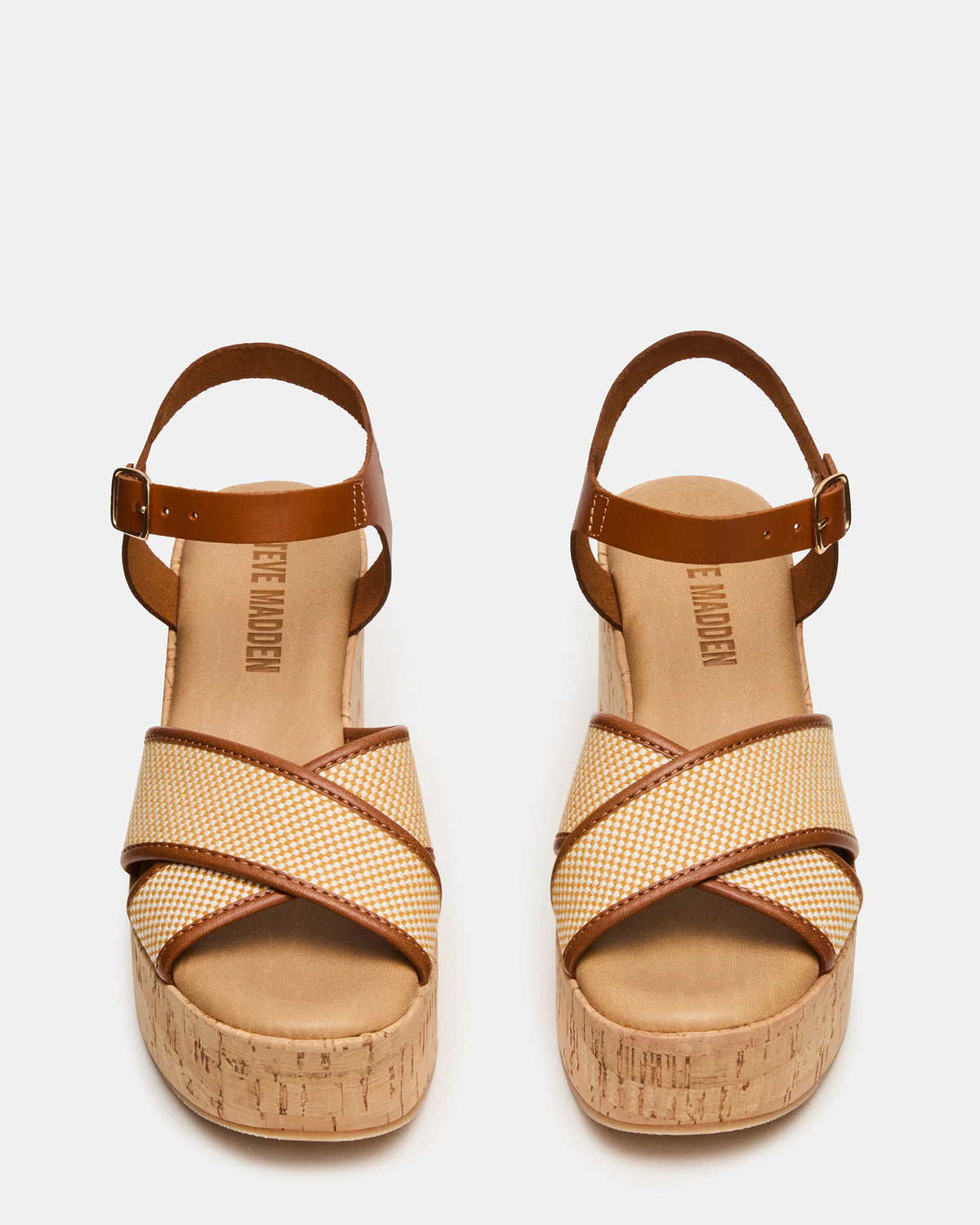 JETSET Brown Multi Platform Wedge Women's Sandal | Steve Madden