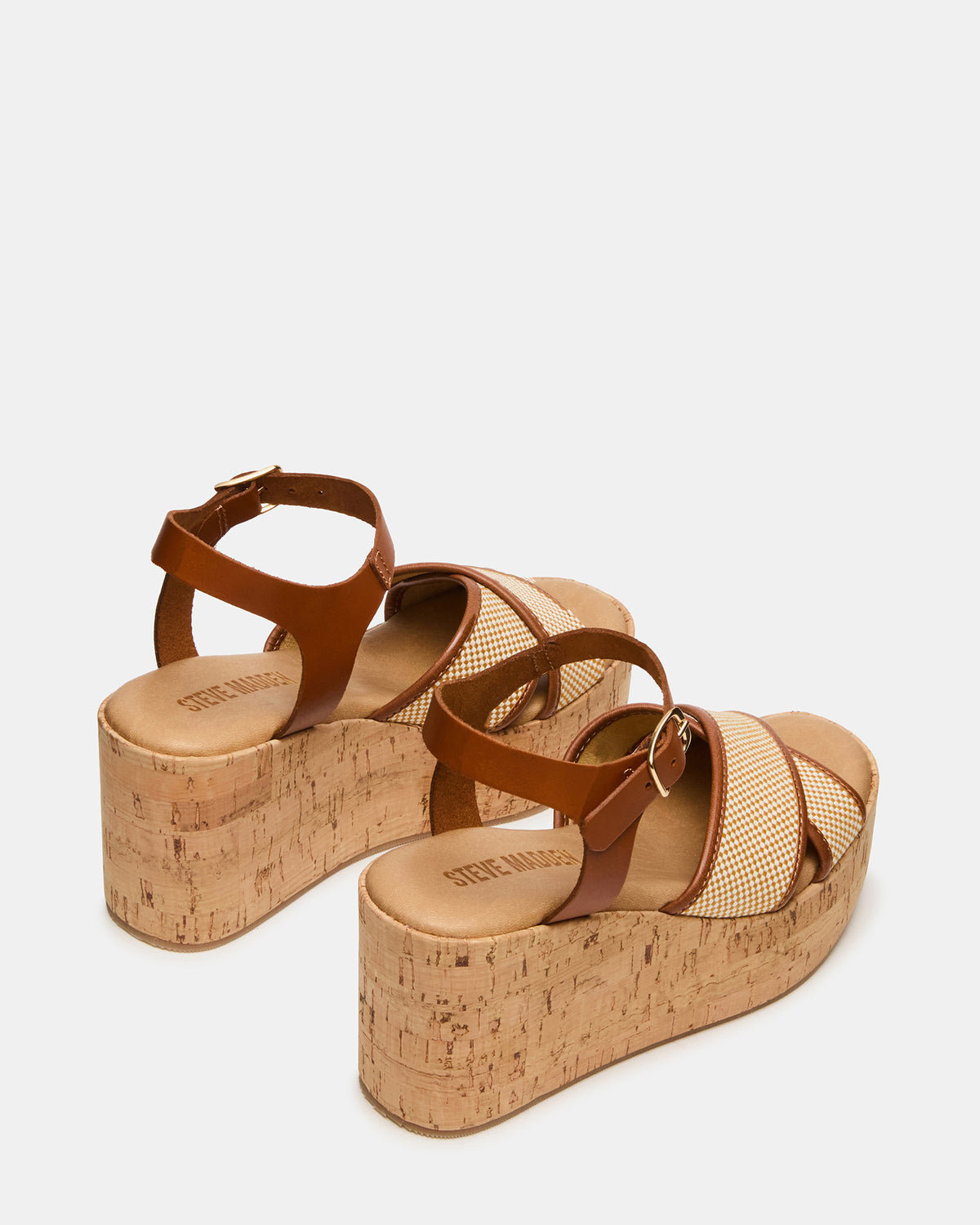 JETSET Brown Multi Platform Wedge Women's Sandal | Steve Madden
