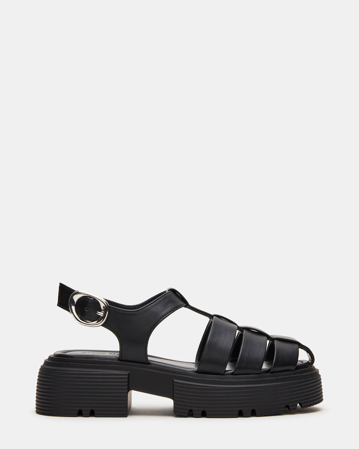 BASS Black Platform Fisherman Women's Sandal | Steve Madden