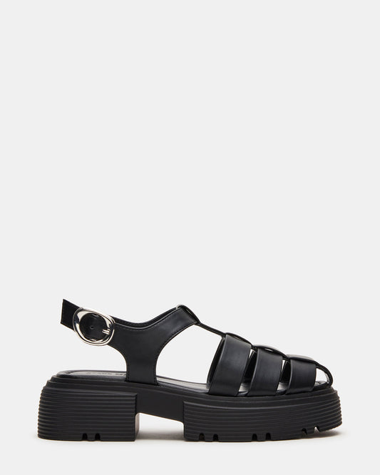 BASS Black Platform Fisherman Women's Sandal | Steve Madden