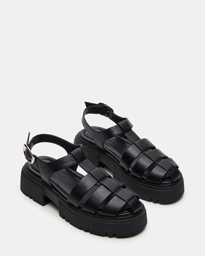BASS Black Platform Fisherman Women's Sandal | Steve Madden