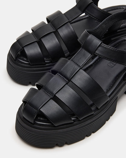 BASS Black Platform Fisherman Women's Sandal | Steve Madden