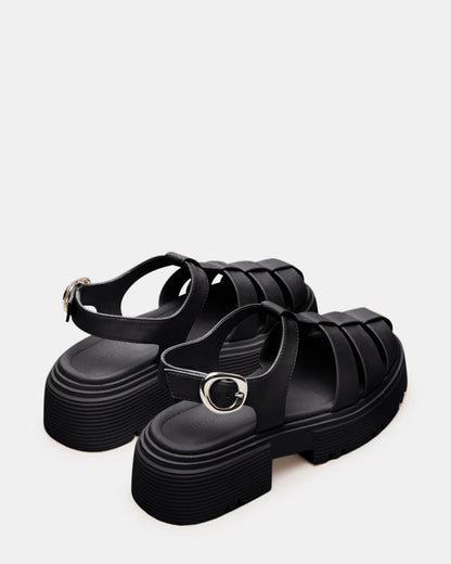 BASS Black Platform Fisherman Women's Sandal | Steve Madden