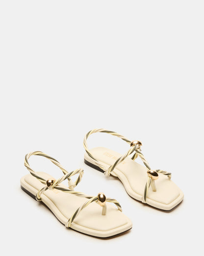 LOCO Bone Multi Women's Strappy Square Toe Sandal | Steve Madden