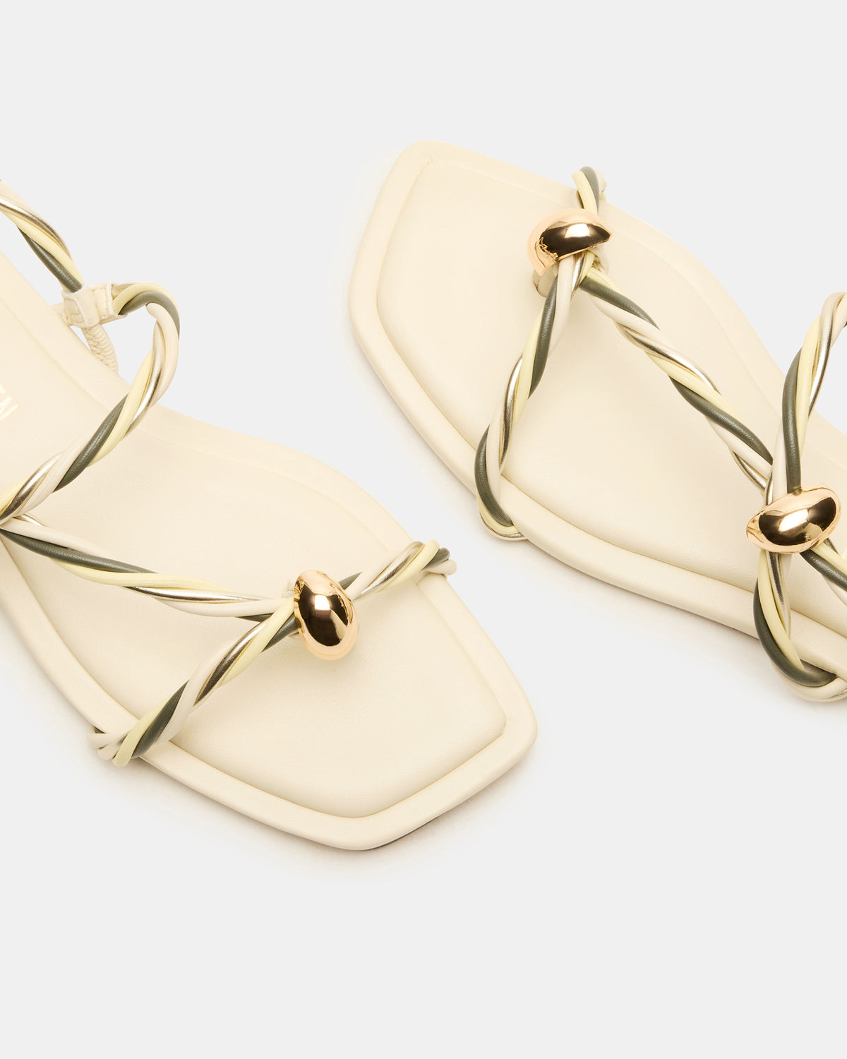 LOCO Bone Multi Women's Strappy Square Toe Sandal | Steve Madden