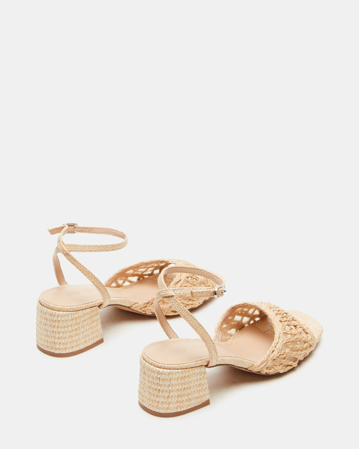 SOLEIL Raffia Square-Toe Woven Women's Sandal | Steve Madden