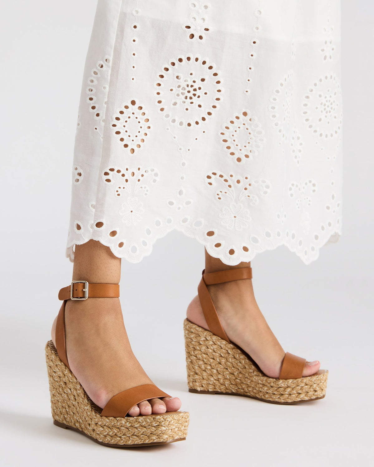 COSMO Tan Leather Rattia Women's Platform Wedge | Steve Madden
