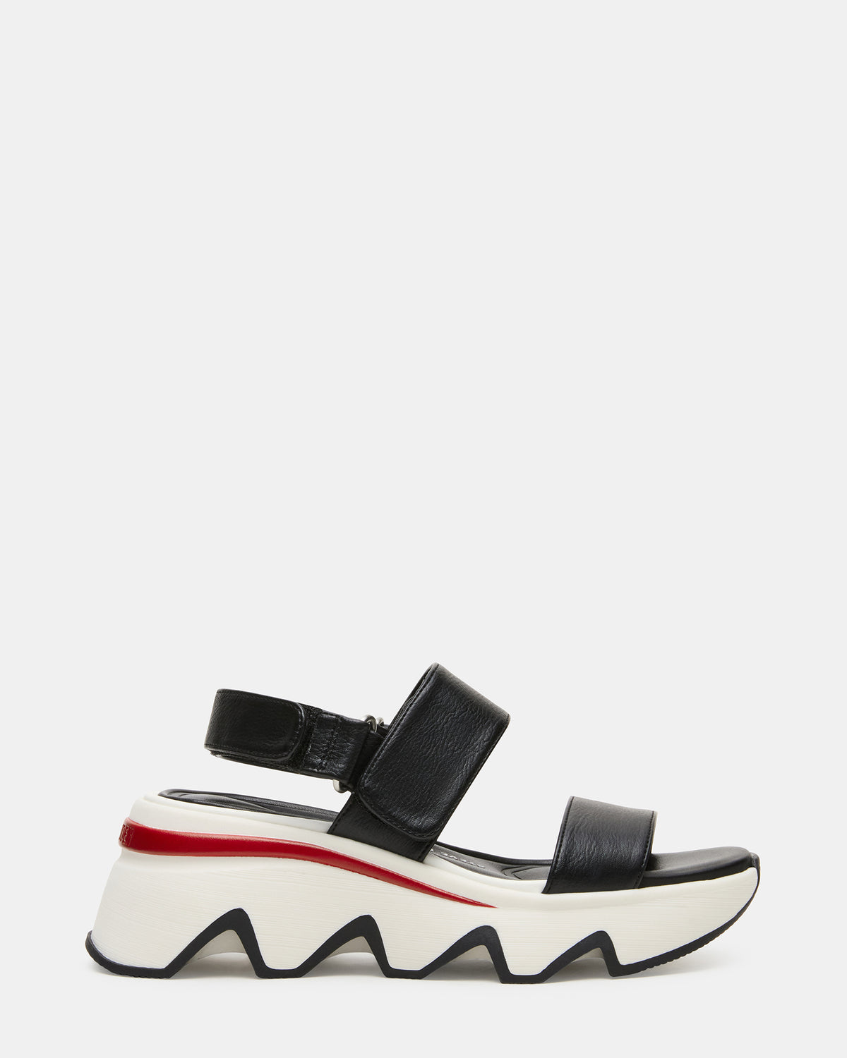 LOCHAN Black Platform Flatform Strappy Women's Sandal | Steve Madden