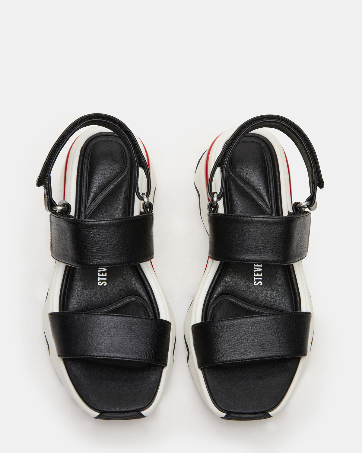 LOCHAN Black Platform Flatform Strappy Women's Sandal | Steve Madden