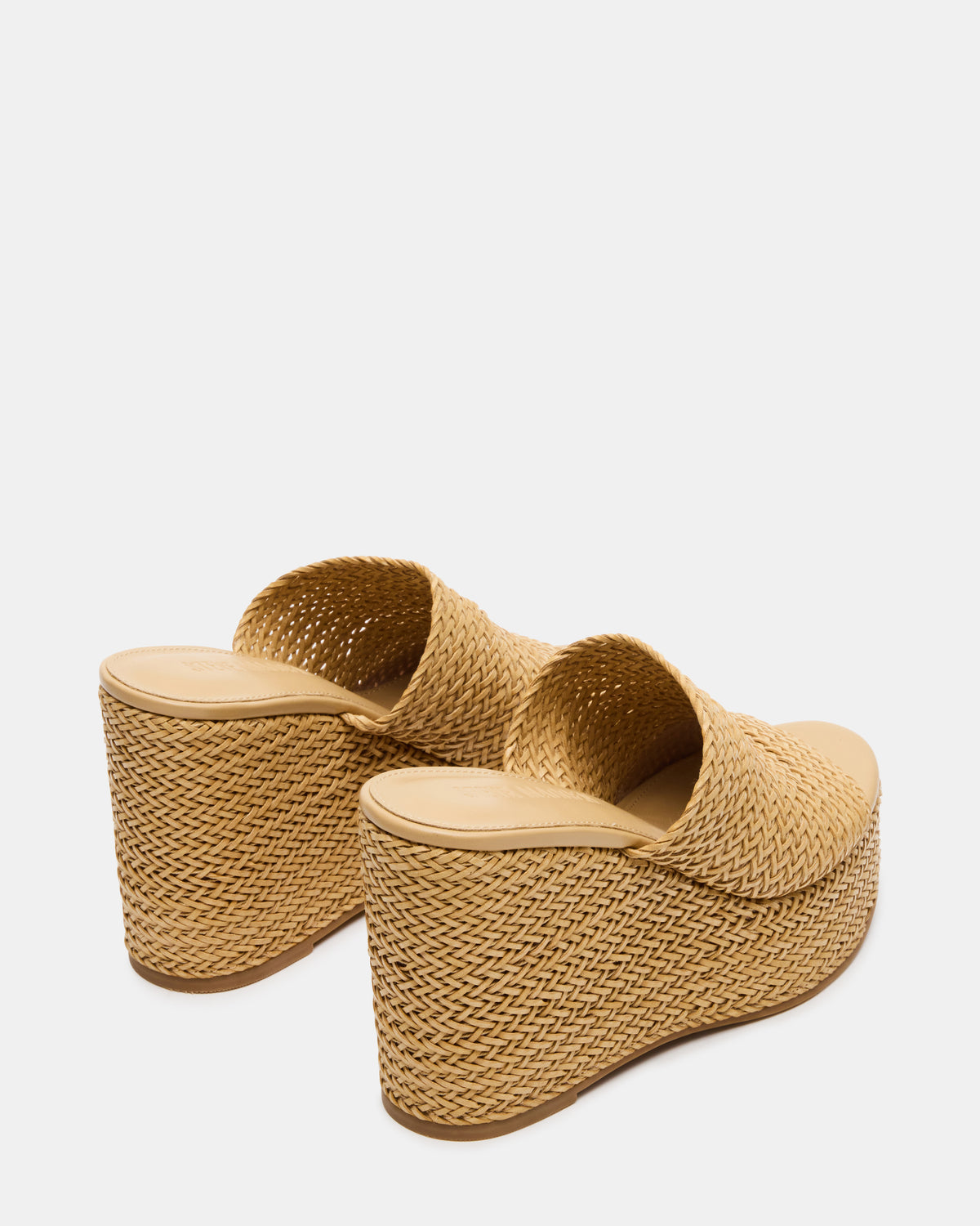 CASSI Natural Platform Raffia Wedge Women's Sandal | Steve Madden