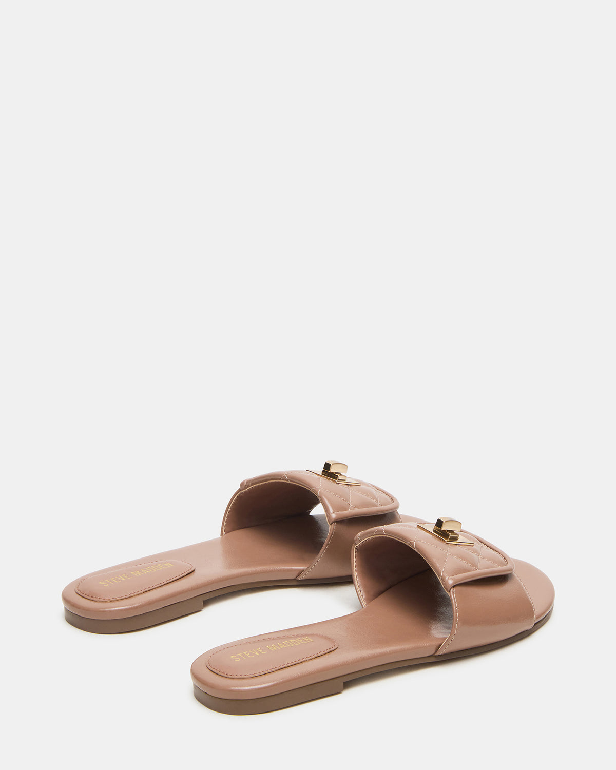 MORELAND Mocha Quilted Slide Women's Sandal | Steve Madden