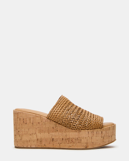COASTAL Raffia Platform Wedge Mule Women's Sandal | Steve Madden
