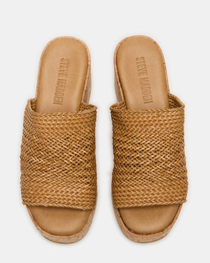 COASTAL Raffia Platform Wedge Mule Women's Sandal | Steve Madden