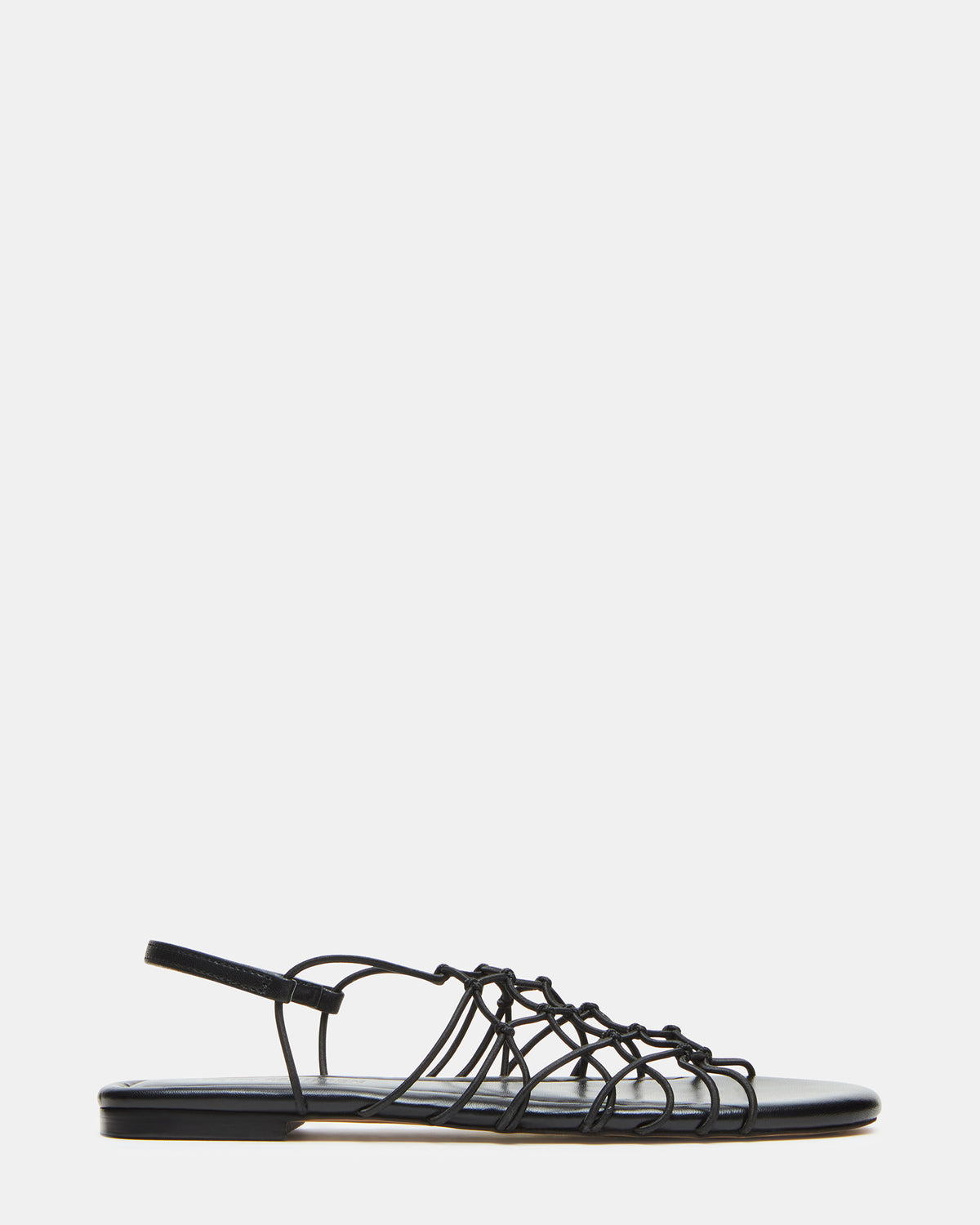 LIBRA Black Women's Strappy Flat Sandal | Steve Madden