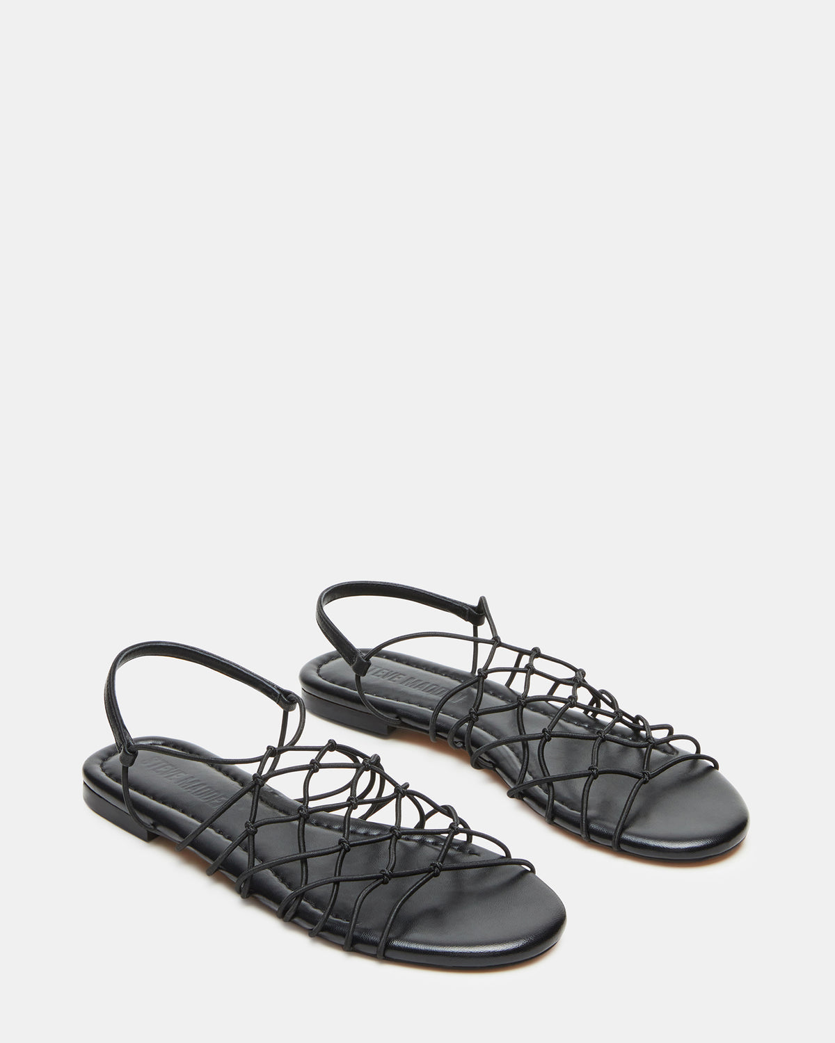 LIBRA Black Women's Strappy Flat Sandal | Steve Madden