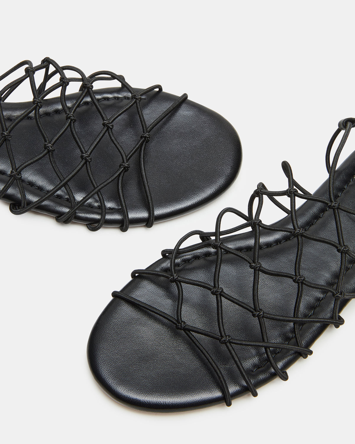 LIBRA Black Women's Strappy Flat Sandal | Steve Madden
