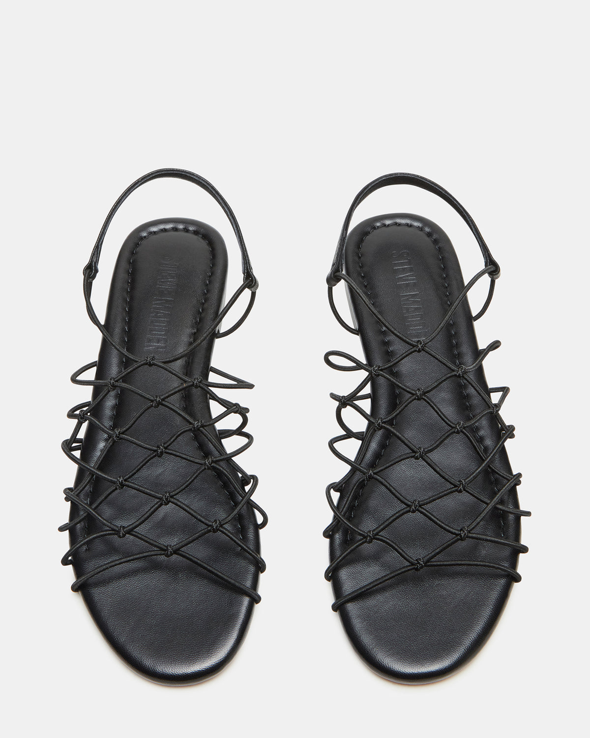 LIBRA Black Women's Strappy Flat Sandal | Steve Madden