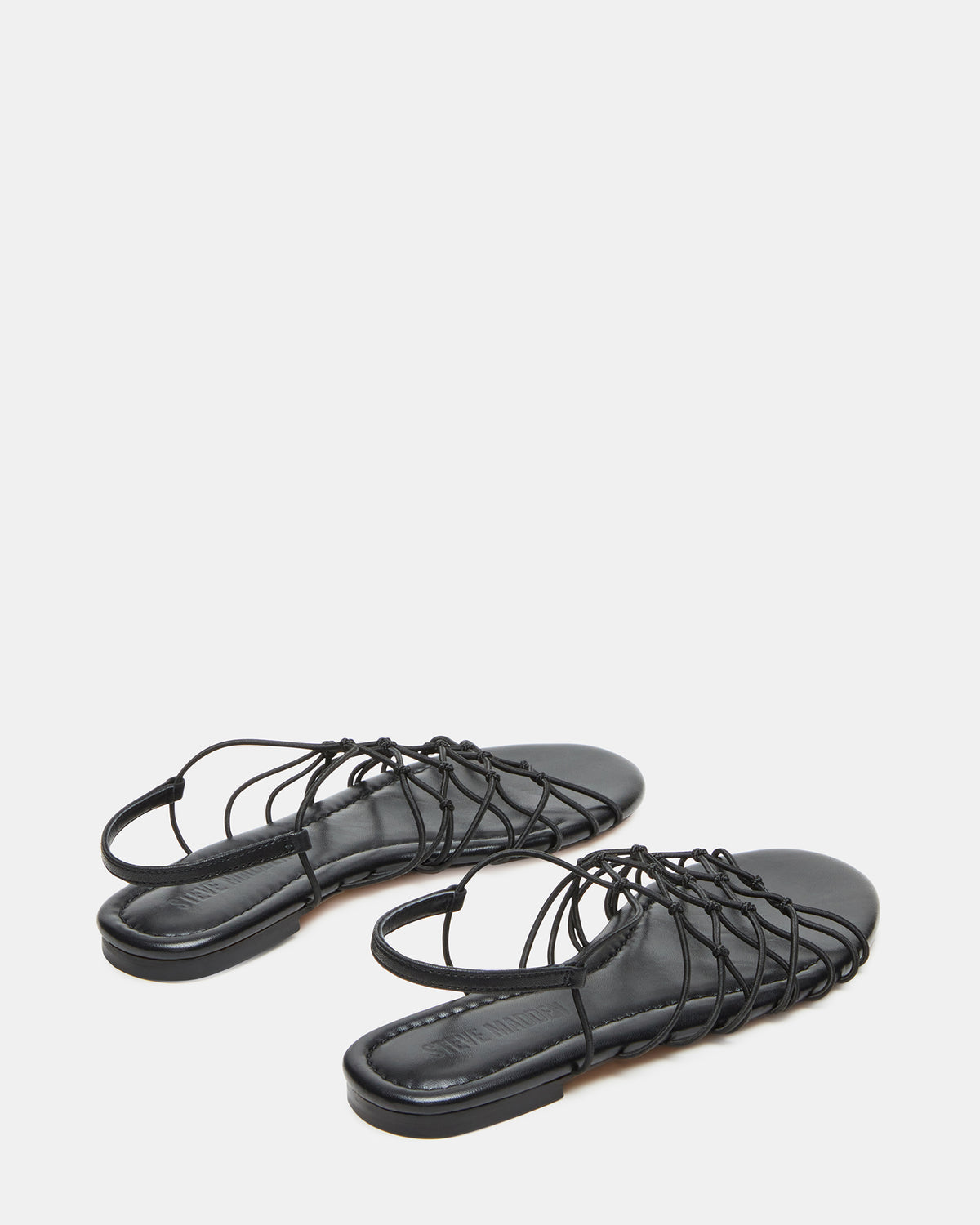 LIBRA Black Women's Strappy Flat Sandal | Steve Madden