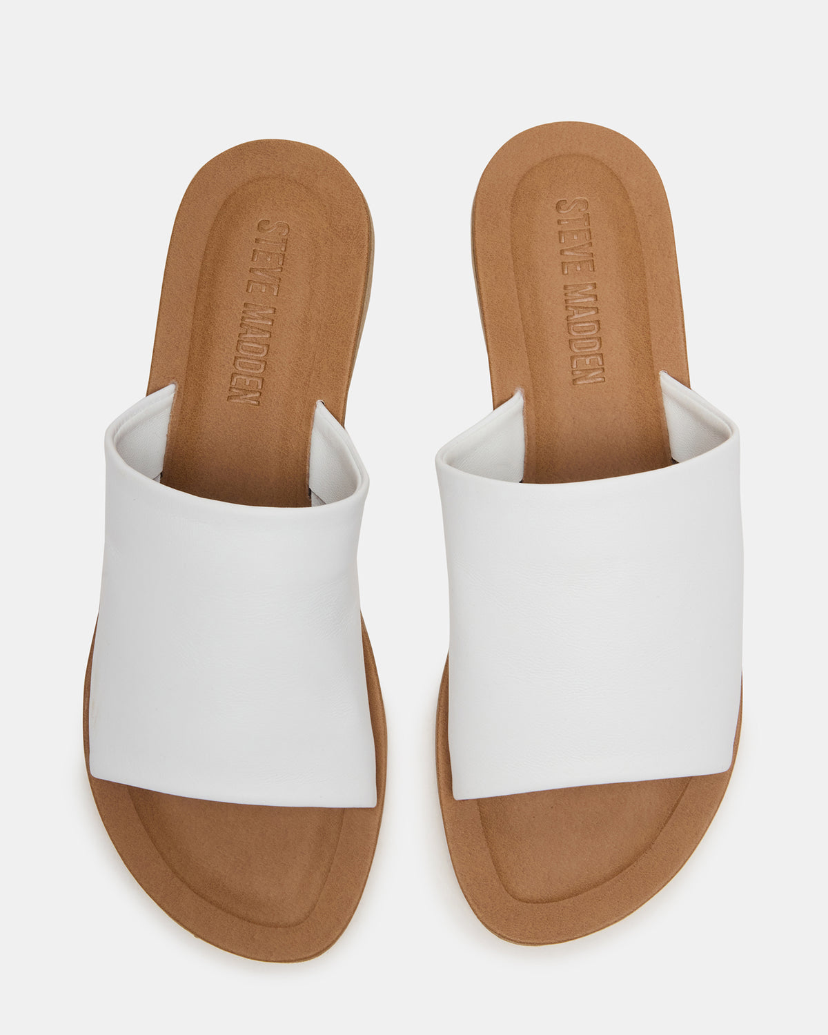 KIPP White Leather Slide Women's Sandal | Steve Madden